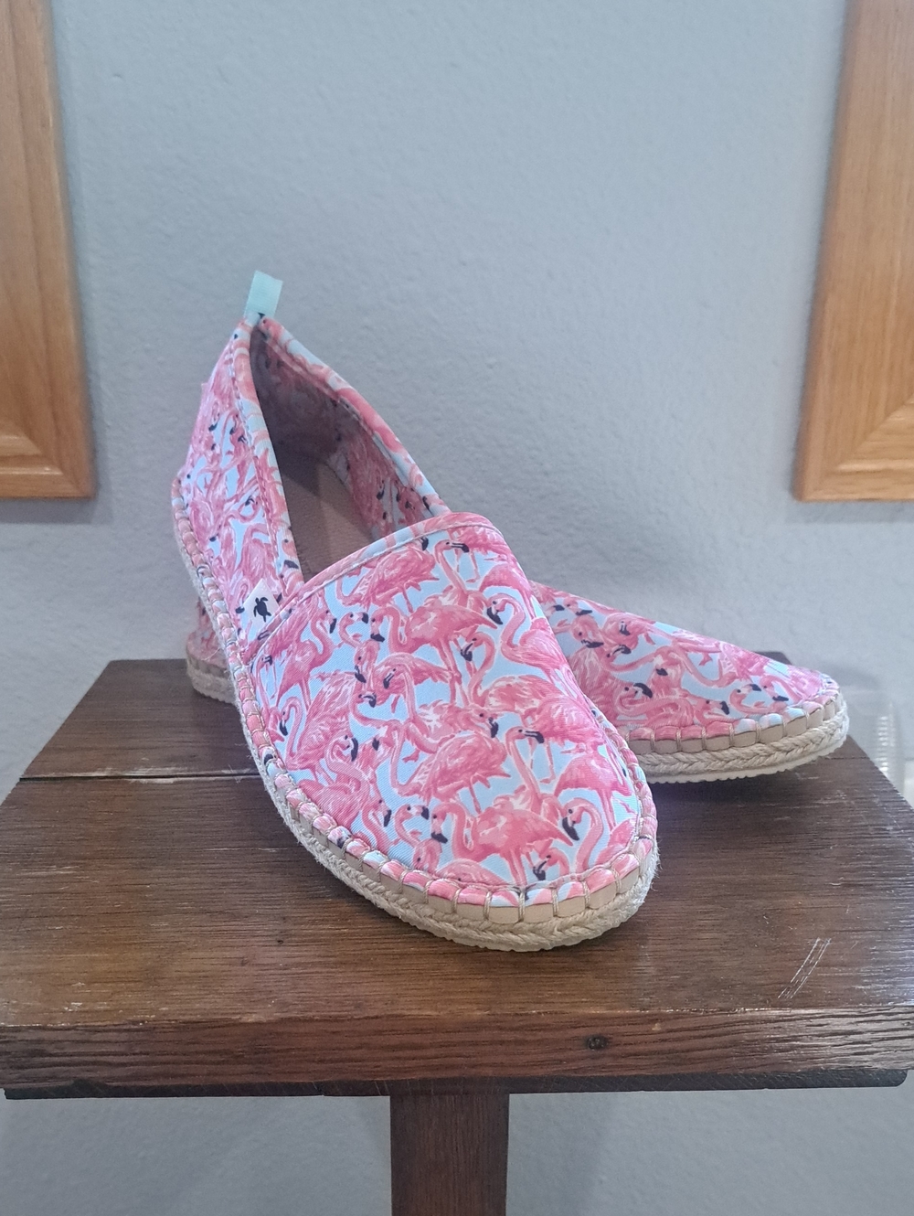 Simply Southern Women’s Pink Flamingo Espadrille Slip-Ons